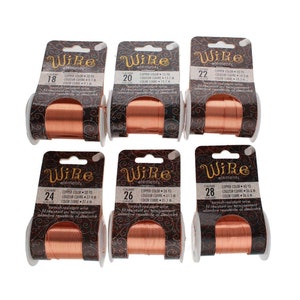 Wire Elements, Tarnish Resistant Bright Copper Wire, 28 Gauge 40 Yards  (36.5 Meters) 