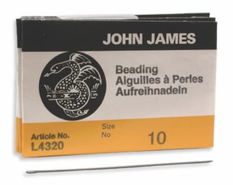 John James English Beading Needles, Size 10 - 25 Needles