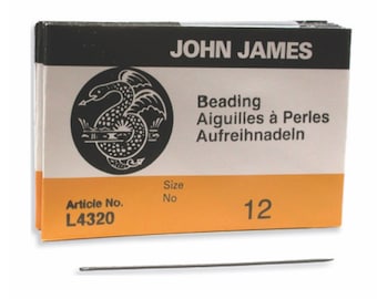 John James English Beading Needles, Size 12 - 25 Needles