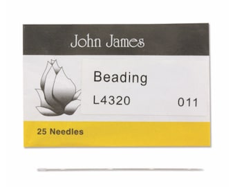 John James English Beading Needles, Size 11 - 25 Needles