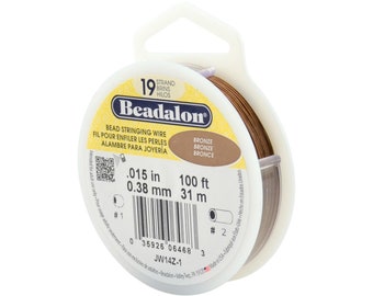 Beadalon 19 Strand Bronze .015" Flexible Bead Stringing Wire (100ft)