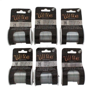 Titanium Color BeadSmith Wire - Tarnish-Resistant, Lacquered Copper Wire for Jewelry Making & Crafting (16 - 28 Gauge Wires)