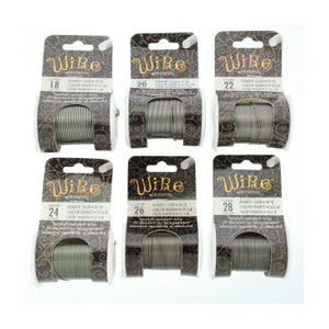 Hematite BeadSmith Wire - Tarnish-Resistant, Lacquered Copper Wire for Jewelry Making & Crafting (16 - 28 Gauge Wires)