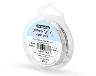 Stainless Steel Artistic Wire - 28 Gauge Tarnish Resistant Wire - 40 Yards