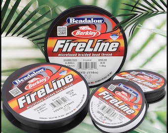 Fireline Beading Thread, 4lb, 6lb, 8lb, 10lb Smoke, Crystal Beading Weaving Thread 50/125 Yard Spools