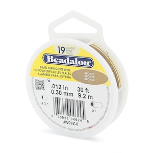 Beadalon 19 Strand Bronze .012&quot; Flexible Bead Stringing Wire (30ft)