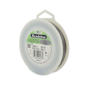 Beadalon 7 Strand Bright .024 Stainless Steel Flex Wire Gem & Bead Stringing Wire (300ft)