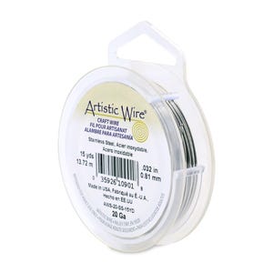 Stainless Steel Artistic Wire - 20 Gauge Tarnish Resistant Wire - 15 Yards