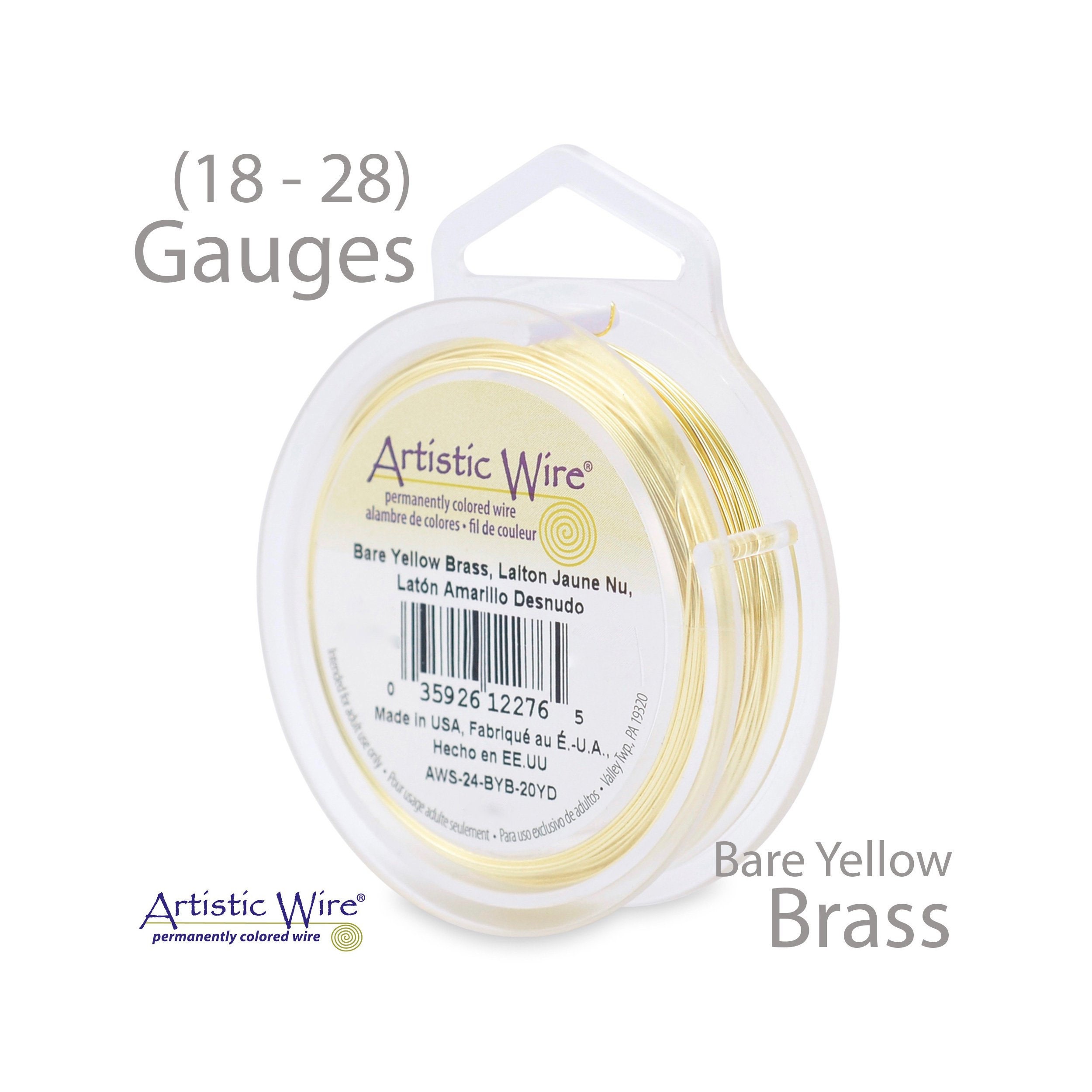 Brass Wire Solder, 2 ft., 20 Gage, Cadmium-free, Color match for yellow  brass, Made in the USA