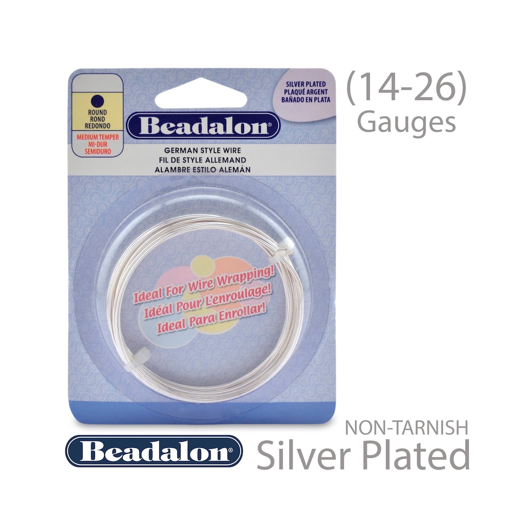 CRAFT WIRE Filo in argento Sterling 925 calibro 18, tondo, semirigido