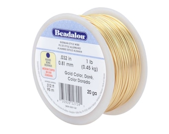 Beadalon 20 Gauge Gold Tarnish-Resistant German Wire (312ft ~ 1LB Spool)