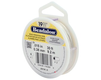 Beadalon 19 Strand Silver Color .015" Flexible Bead Stringing Wire (30ft)