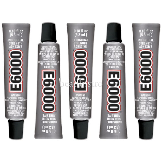 E6000 GLUE (5 Tubes) Industrial Strength Adhesive Glue .18 fl oz Minis