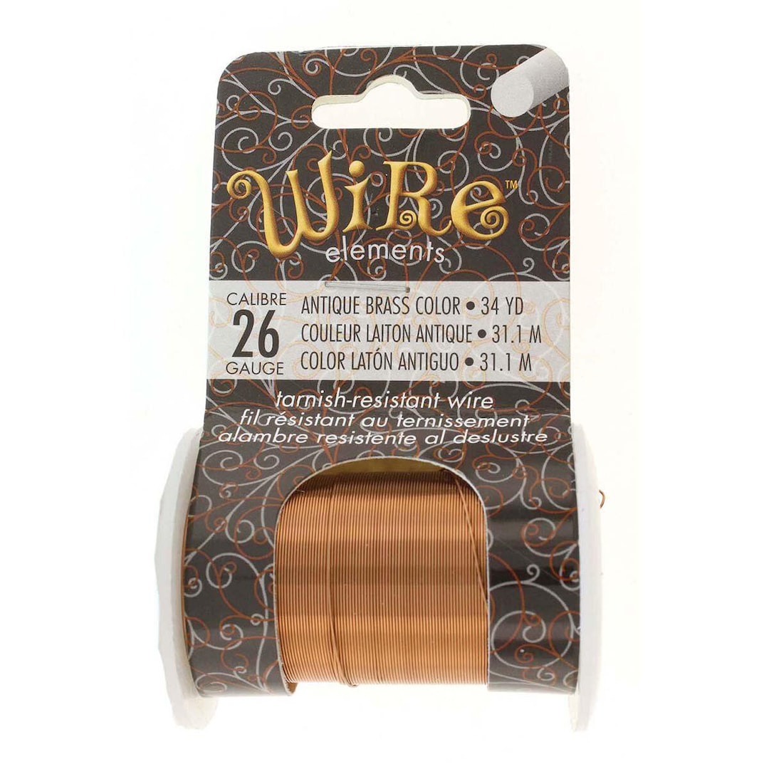 Antique Brass Beadsmith Wire Elements - 26 Gauge Tarnish Resistant ...