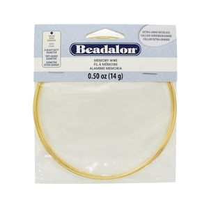 Beadalon memory wire gouden extra grote ketting 0,50 oz (1 mm 0,039 in)