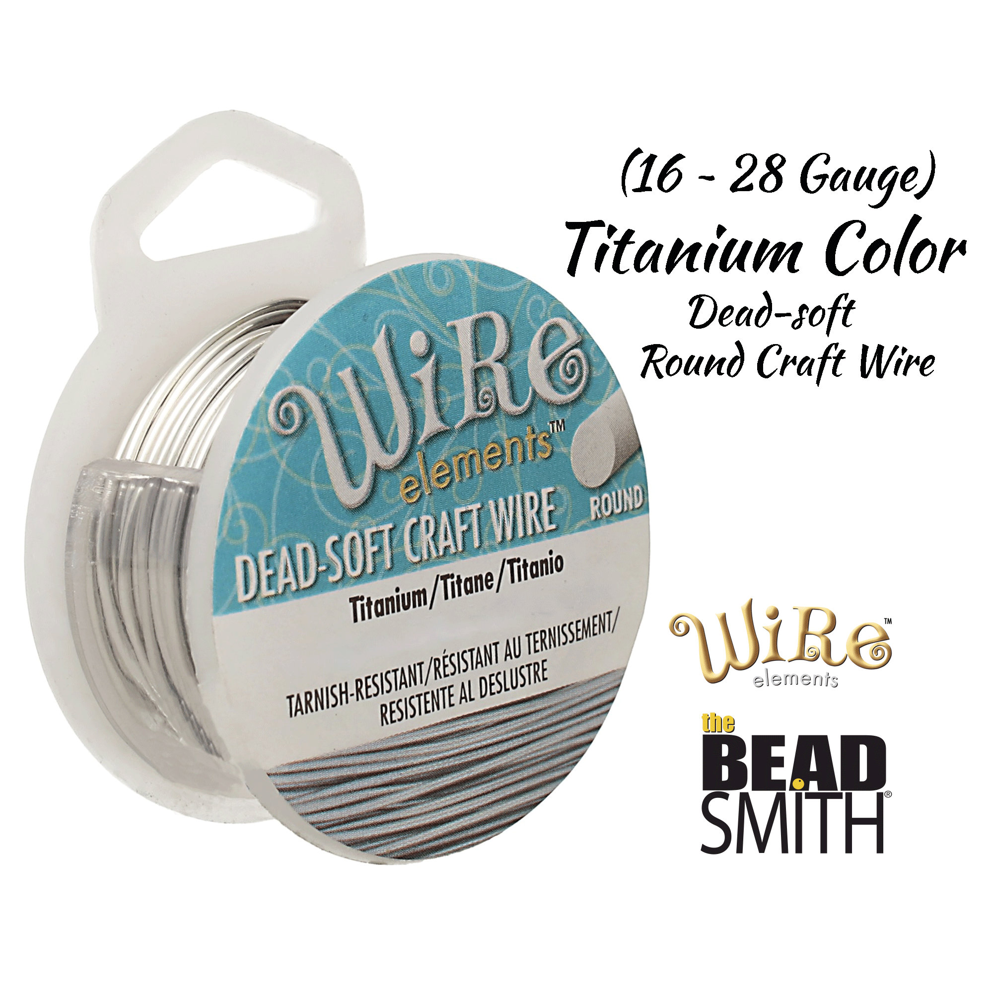 The Beadsmith Wire Elements Craft Wire – Tarnish Resistant, Soft Temper,  Round, Bare Copper Color – 0.81mm, 20 Gauge, 10 Yard Spool – Jewelry Making,  Wire Wrapping, Floral, & Other DIY Crafts 