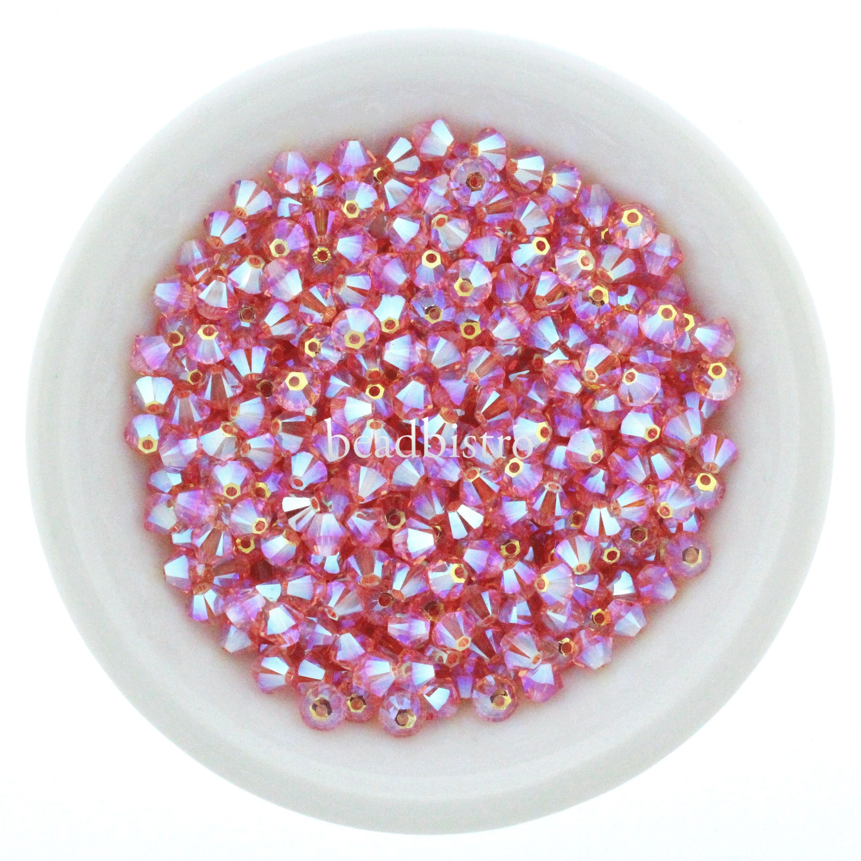 Hot Pink 4mm Glas künstlich perlen 200 Perlen
