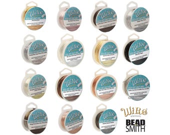 Elementi in filo di beadsmith – filo colorato antiossidante per lavori artigianali / tondo, temperato morbido / vari calibri e colori
