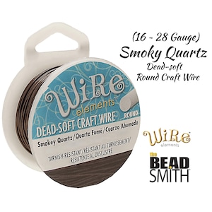 SMOKEY QUARTZ Beadsmith Wire Tarnish Resistant Copper Craft Wire (18, 20, 22, 24, 26, 28, Gauge) Wire Elements