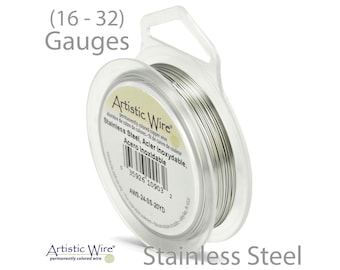 Artistic Wire STAINLESS STEEL Wire (16, 18, 20, 22, 24, 26, 28, 30, 32 Gauge)