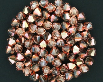 Preciosa Bicones, Capri Gold, 3mm, 4mm, 6mm, Crystal Bicone Beads