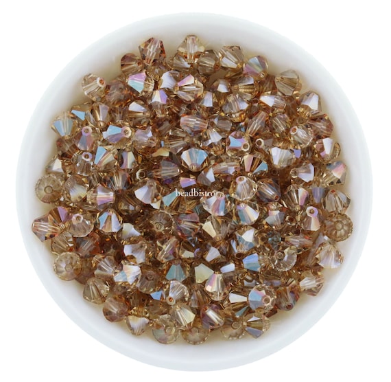 Preciosa Bicones, Celsian, 3mm, 4mm, 6mm, Crystal Bicone Beads