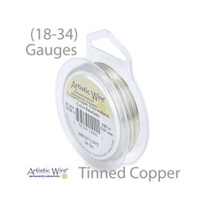 Tinned Copper Artistic Wire - 18, 20, 22, 24, 26, 28, Gauge Wire
