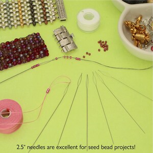 Basic Elements, Heavy Collapsible Eye Beading Needles, 2.25in - 4 Needles