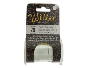 Silberne Perlenschmiede-Draht-Elemente - 20 Gauge anlaufgeschützter versilberter Draht - 20 Gauge Silberdraht
