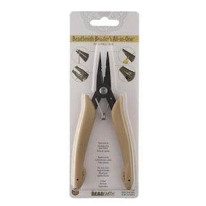Beadsmith 4-in-1 Pliers | Multi-Function Jewelry Tool for Looping, Jump Rings, Crimping & Cutting - NEW!