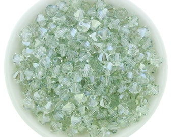 Preciosa Bicones, Viridian, 3 mm, 4 mm, 6 mm, Cuentas Bicono de Cristal