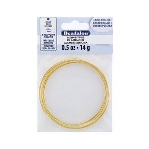 Beadalon geheugendraad gouden extra zware grote armband 0,50 oz (1 mm 0,039 in)