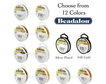 Alambre para abalorios Beadalon de 19 hebras: alambre flexible de acero inoxidable para joyería