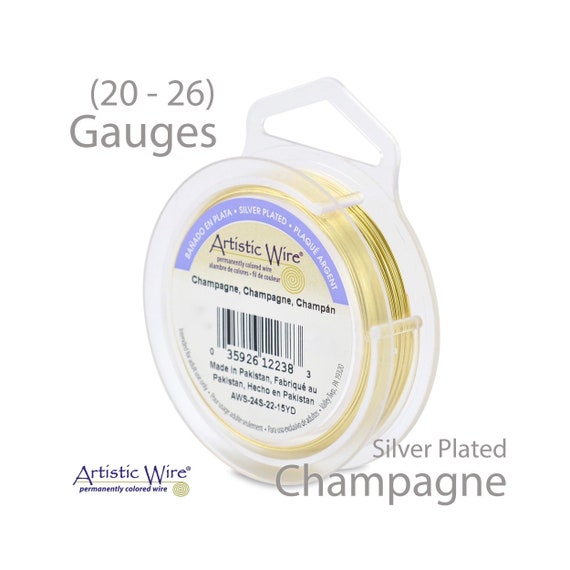 Champagne Silver Plated Copper Wire: Tarnish Resistant Jewelry Making (18-26 Gauge)