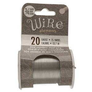 Stainless Steel 20 Gauge Wire Elements Tarnish Resistant BeadSmith Wire
