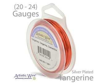 Tangerine Artistic Wire: Silver Plated Copper Jewelry Wire (20-24 Gauge)
