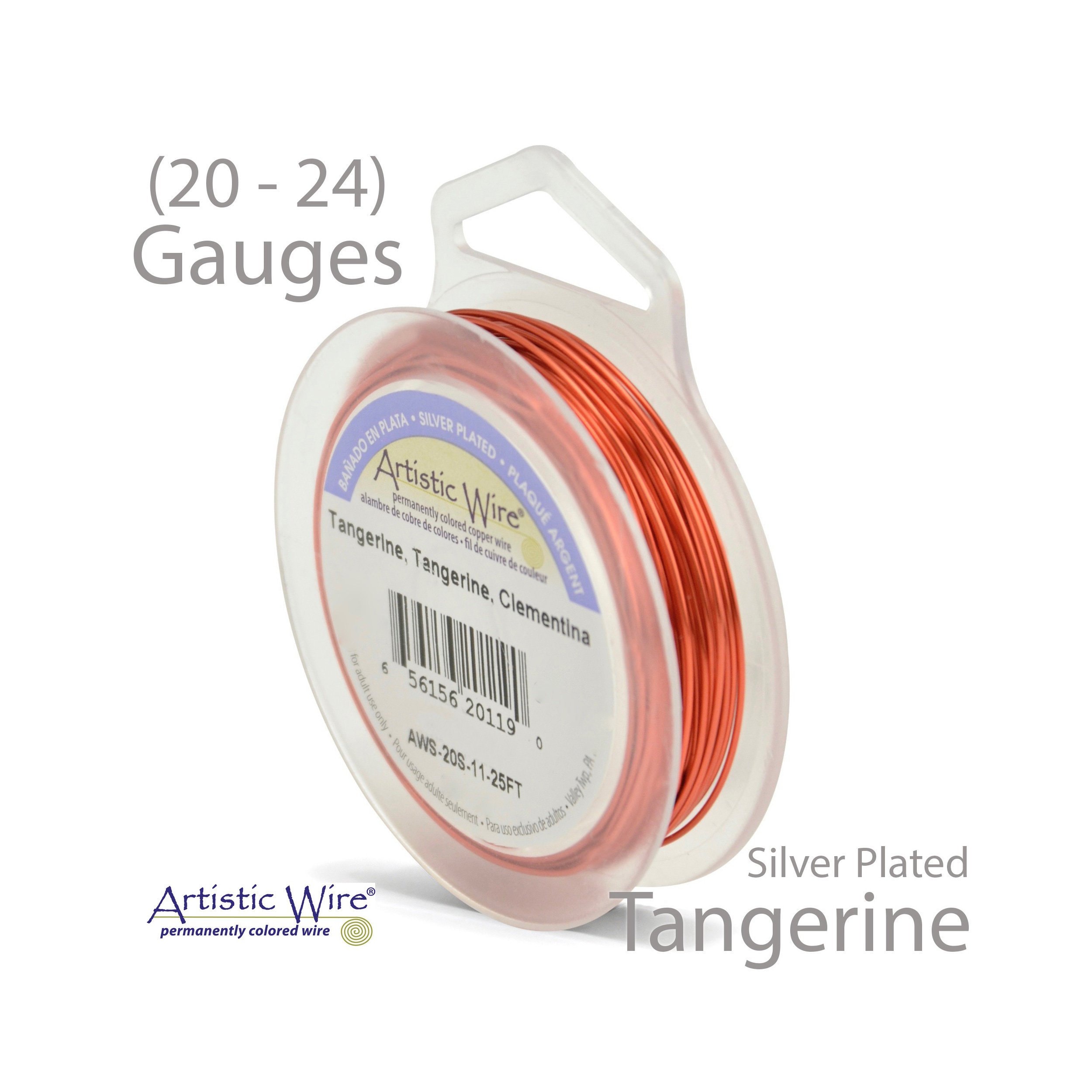 Artistic Wire Rocchetto Filo Colorato Placcato Argento Su Rame – Resistente Ossidazione – Calibri 18-34 – Per Gioielli Fai Da Te
