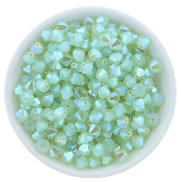 Preciosa Bicones Chrysolite Opal AB2X 3mm 4mm 6mm Crystal Bicones