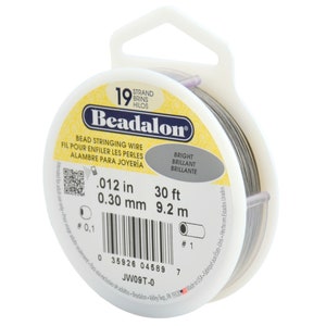 Beadalon 19 Strand Bright .012&quot; Flexible Bead Stringing Wire (30ft)