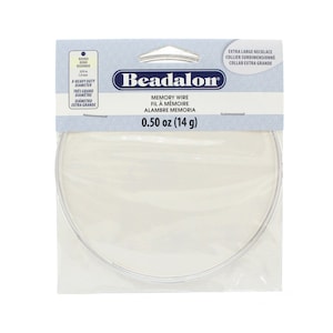 Beadalon Memory Wire Silver Plated Extra Large Necklace 0.50 oz (1mm .039in)