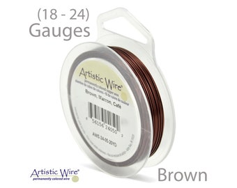 Brown Artistic Wire - Tarnish Resistant Wire 18, 20, 22, 24, 26 Gauge Wire