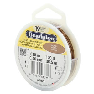 Beadalon 19 Strand Bronze .018&quot; Flexible Bead Stringing Wire (100ft)