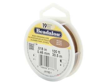 Beadalon 19 Strand Bronze .018" Flexible Bead Stringing Wire (100ft)