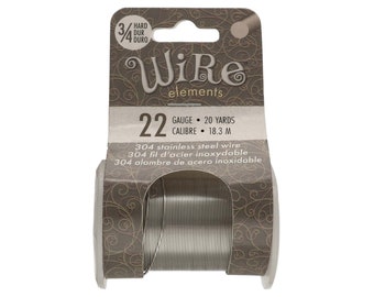 Stainless Steel 22 Gauge Wire Elements Tarnish Resistant BeadSmith Wire