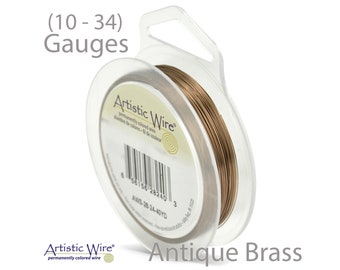 Antique Brass Artistic Wire - Tarnish Resistant Wire - 16, 18, 20, 22, 24, 26, 28, 30, 32, 34 Gauge Wire