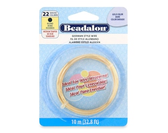 Beadalon Gold Jewelry Wire, 22 Gauge: Tarnish-Resistant, German-Style