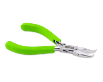 Professional Series Bent Chain Nose Pliers with Nylon Inner Jaw For Straightening, Forming and Flattening Wire by Beadalon