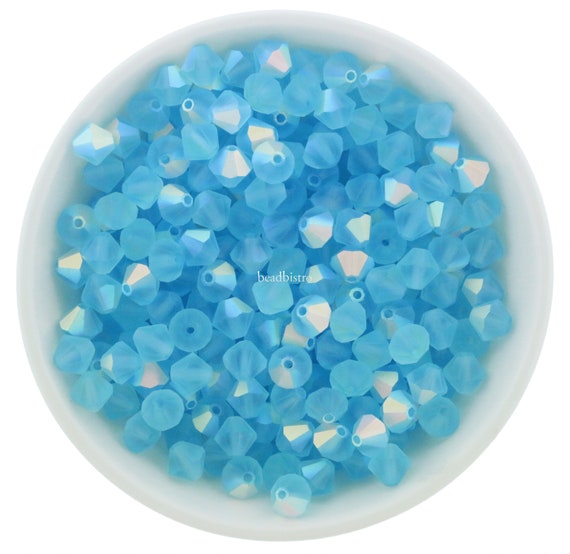 BULK 4mm Capri Blue Preciosa Bicones | Buy Crystals Online