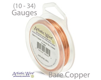 Bare Copper Artistic Wire: Jewelry Making & Wire Wrapping (18-34 Gauge)