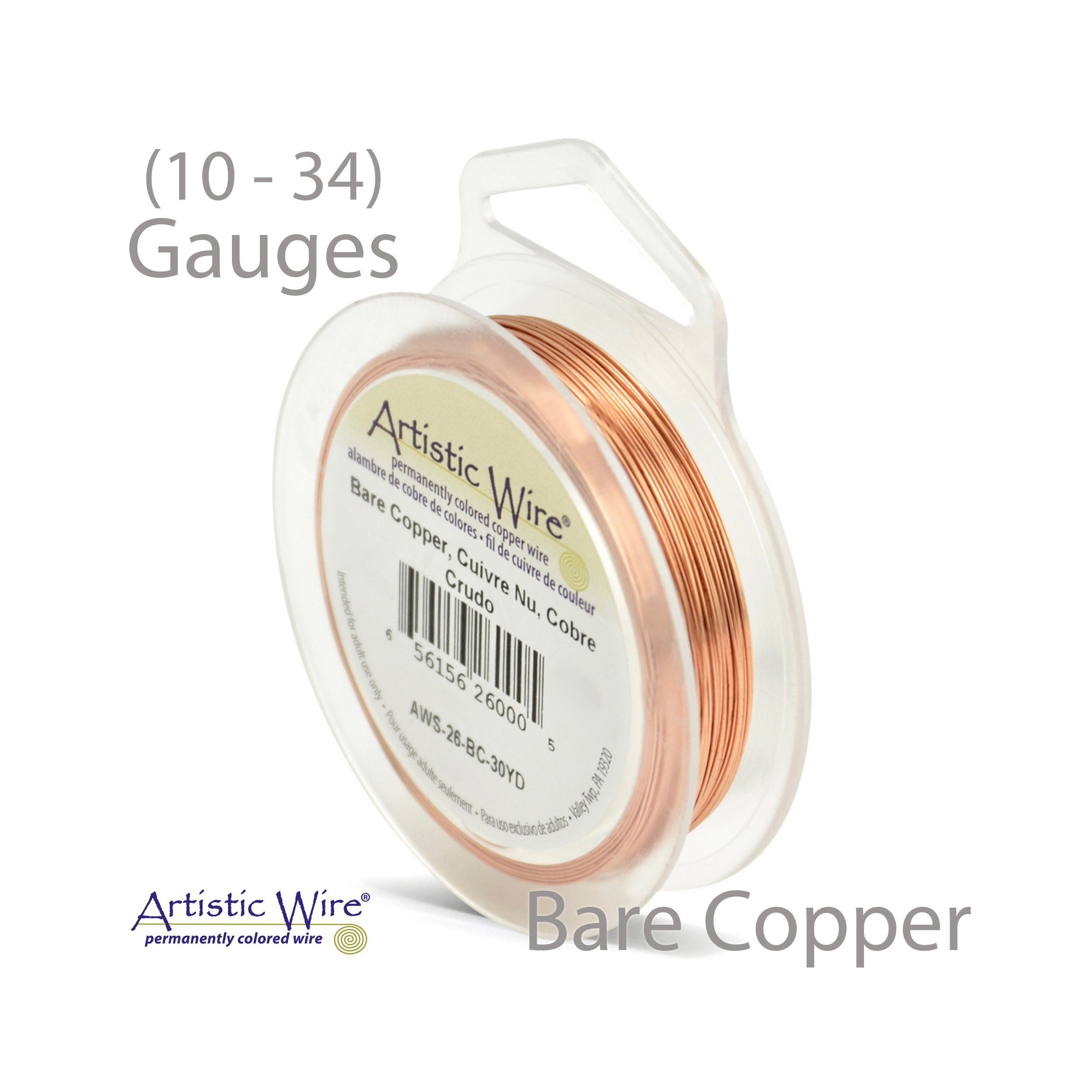 Bare Copper Artistic Wire Solid Metal You Pick Gauge 10, 12, 14, 16, 18,  20, 22, 24, 26, 28, 30, 32, 34 100% Guarantee 